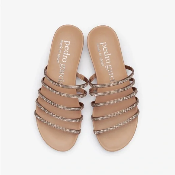 Pedro Garcia Shoes Pedro Garcia Gala Crystal Pav Strappy Slide